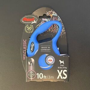 NWT Flexi Blue XS Retractable Cord Dog Leash 10 Feet